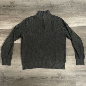 J. Crew Men’s Dark Gray 1/4 Zip Sweater